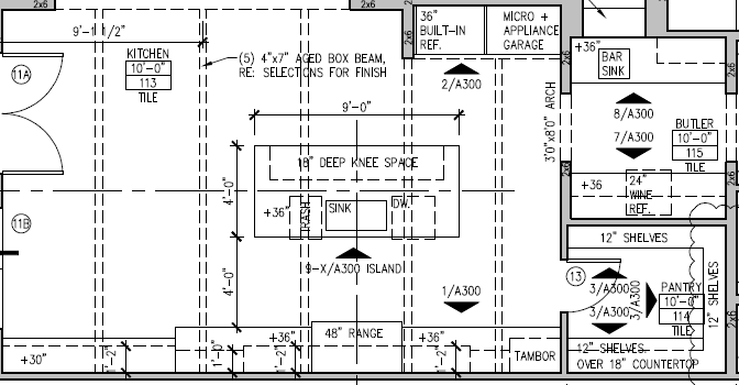 Kitchen Floorplan of Pamela O'Brien's Kitchen Kitchen Floor Plan with design by Houston Interior Decorator
