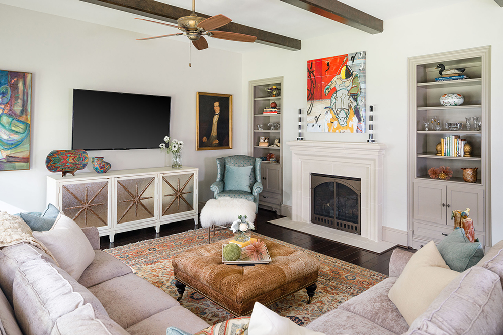 Mantel decor is for much more than just the Christmas Holidays as seen in this image