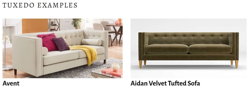 tuxedo sofas